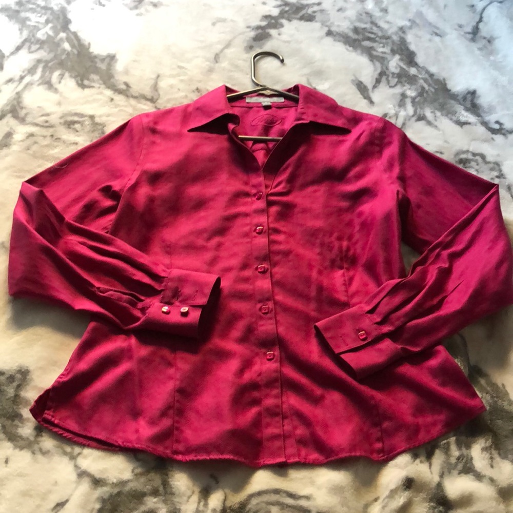 Fitted non iron Foxcroft blouse